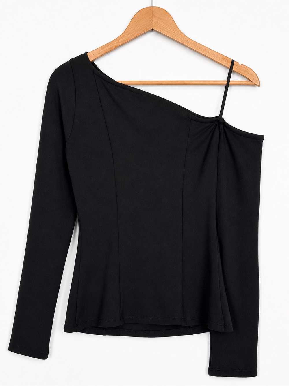 Marcella NYC Sylvan Top European Ponte Asymmetric Neckline Top Size XS - Picture 9 of 12